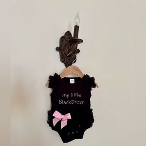 “My Little Black Dress” Tutu Onesie – Size 6